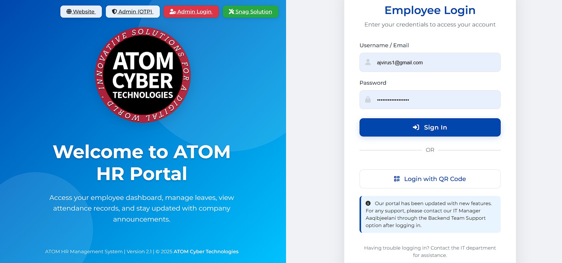 HR Atom Project